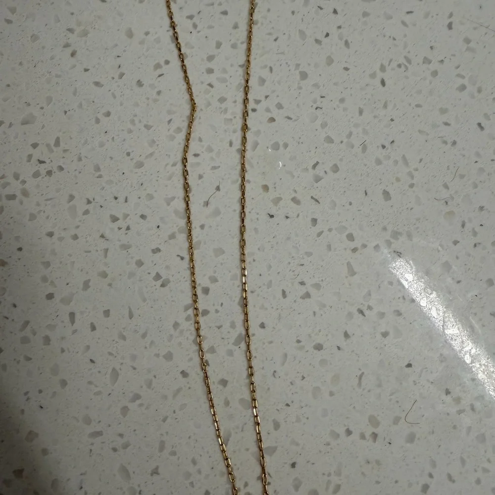 Gold Paperclip Chain Necklace Minimalist Necklace - Picture 3 of 3